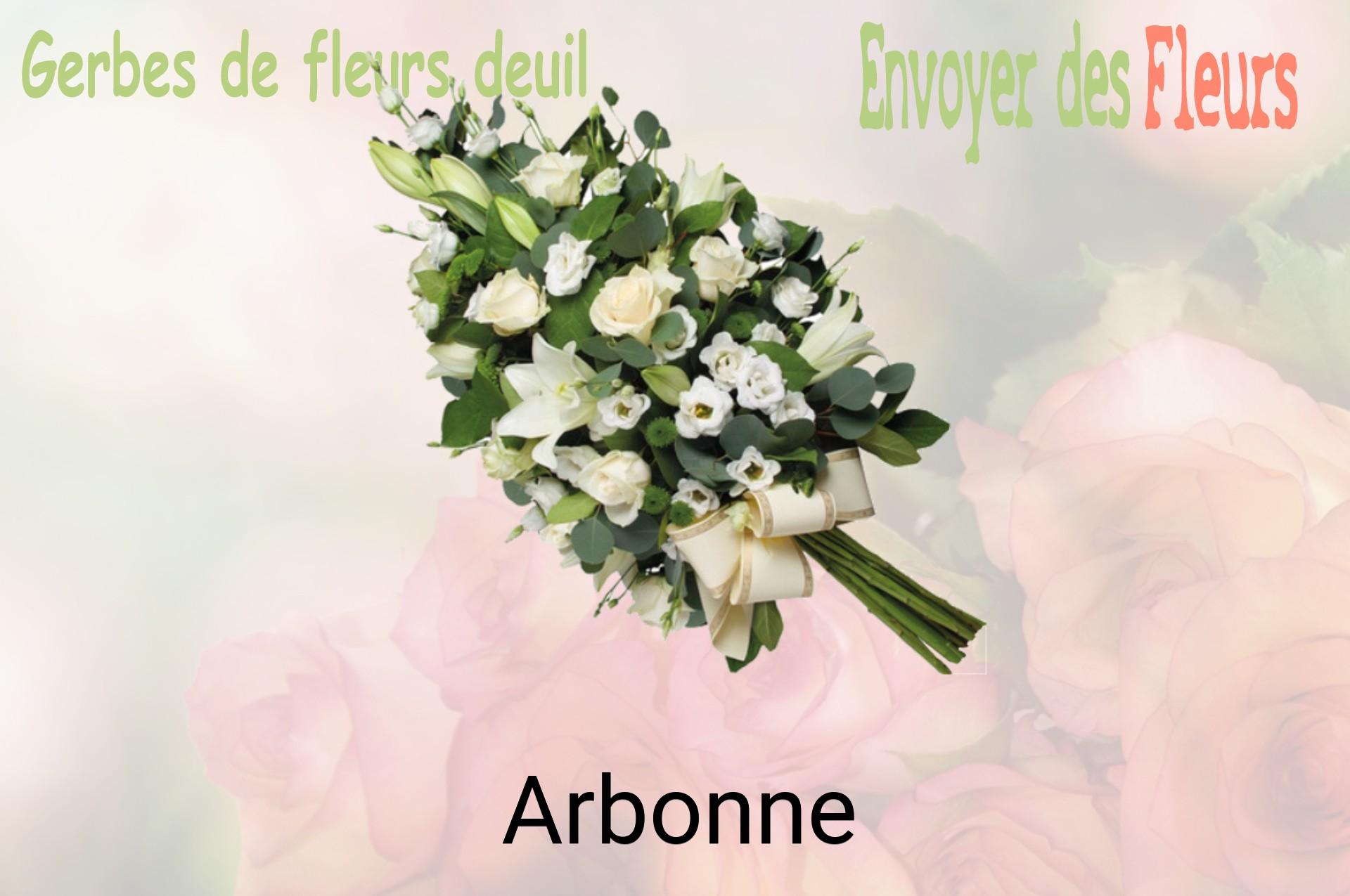 Gerbe de fleurs de deuil livrée à Arbonne